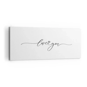 Canvastavla - Bild på duk - Svart på vitt - 120x50 cm