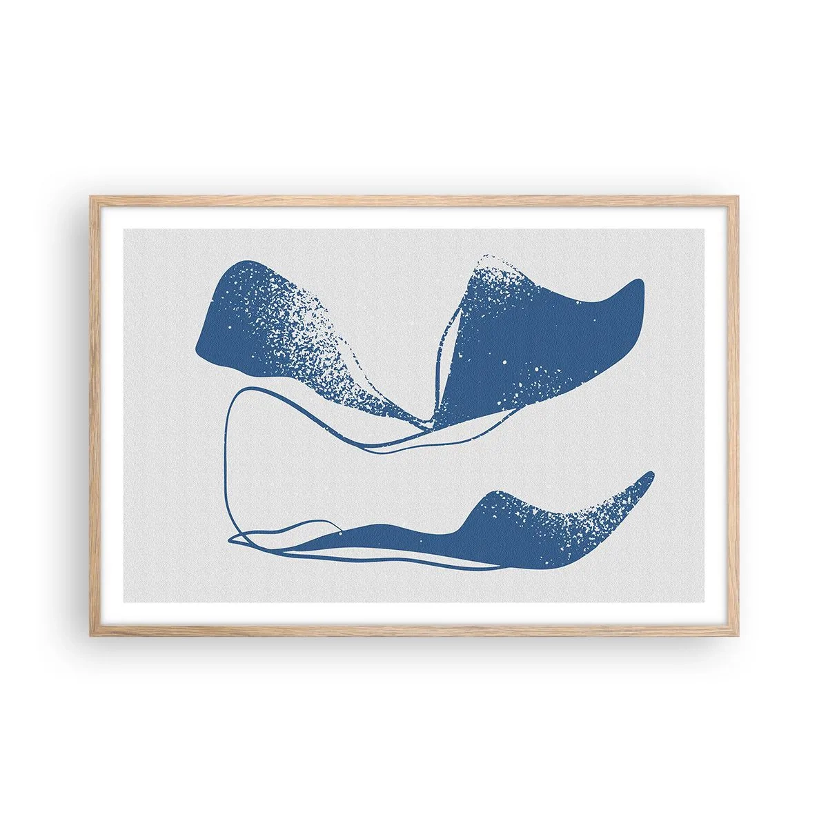 Affisch i ram av ljusek - Bevingad abstraktion - 91x61 cm