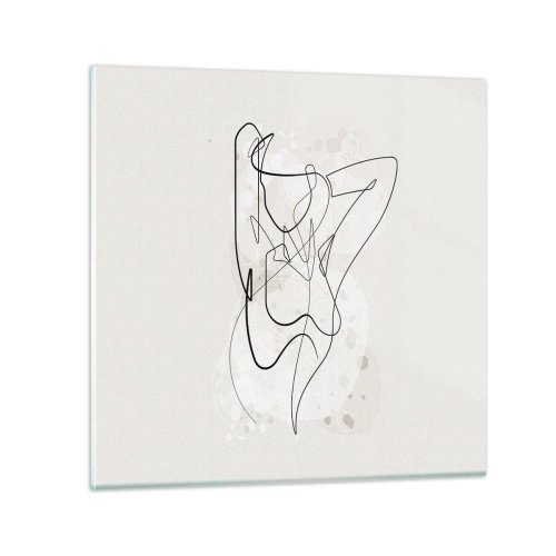 Glastavla - Bild på glas - Konsten att förföra - 30x30 cm