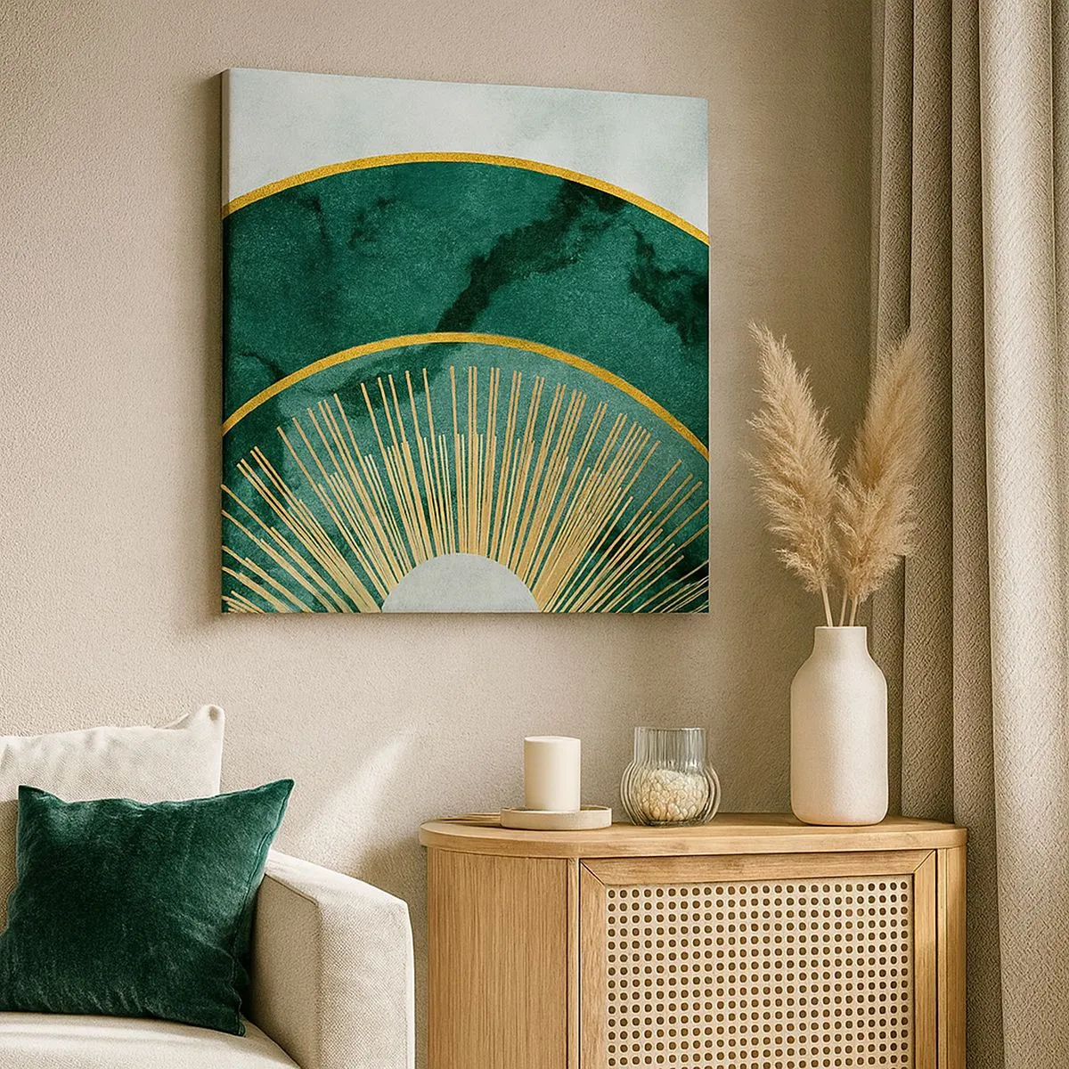 Canvastavla - Bild på duk - Ett annorlunda solsystem - 30x30 cm