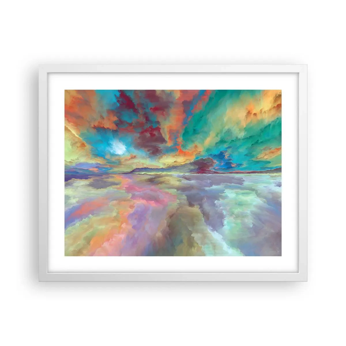 Affisch i vit ram - Två himlar - 50x40 cm