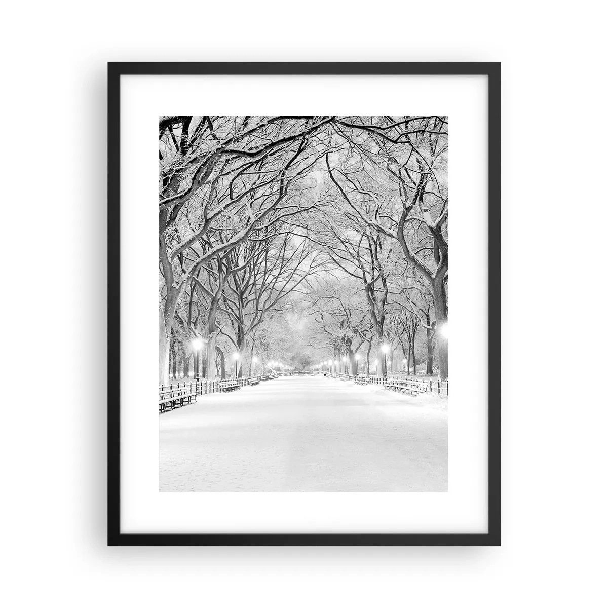 Affisch i svart ram - De fyra årstiderna - vinter - 40x50 cm