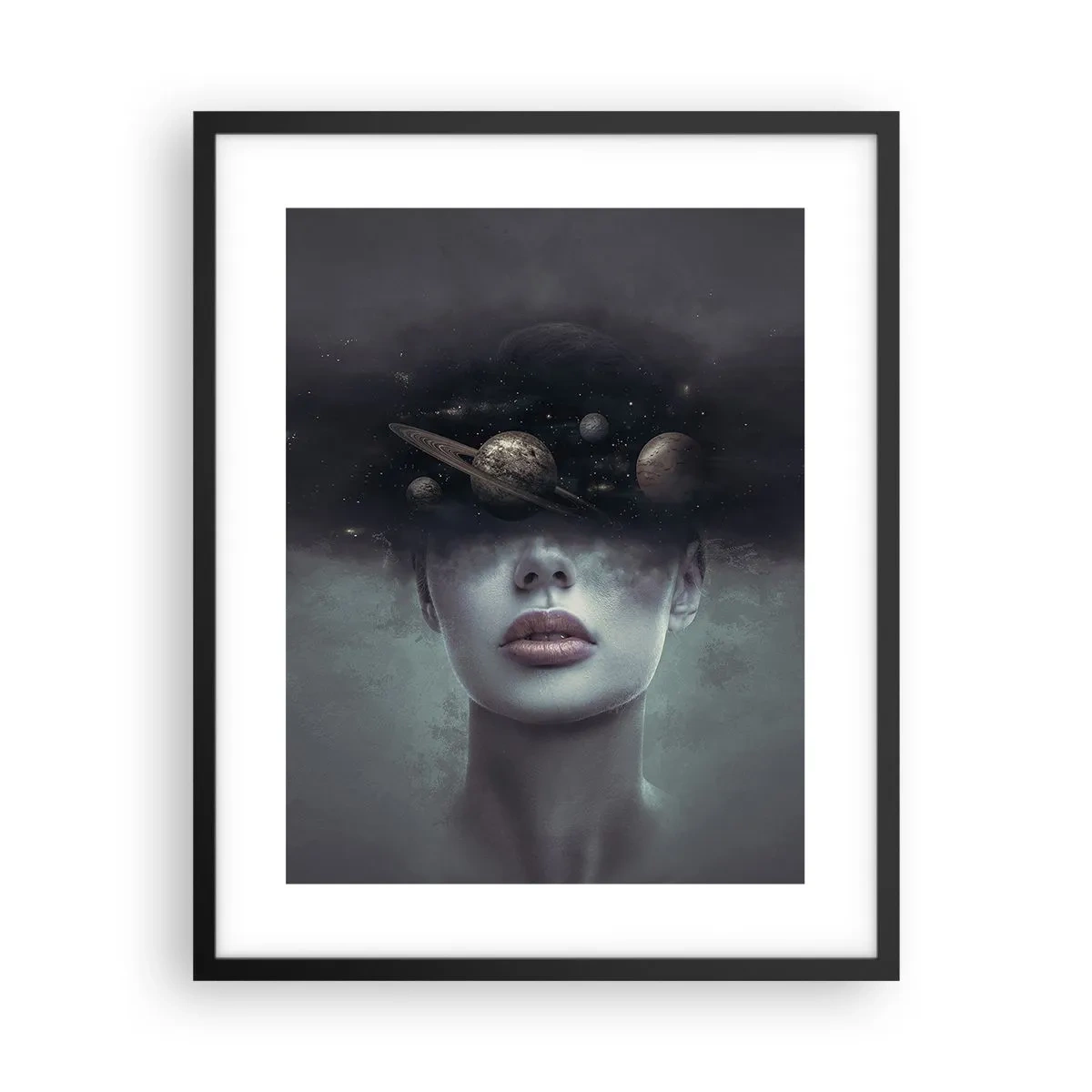 Affisch i svart ram - Och planeterna blir galna... - 40x50 cm
