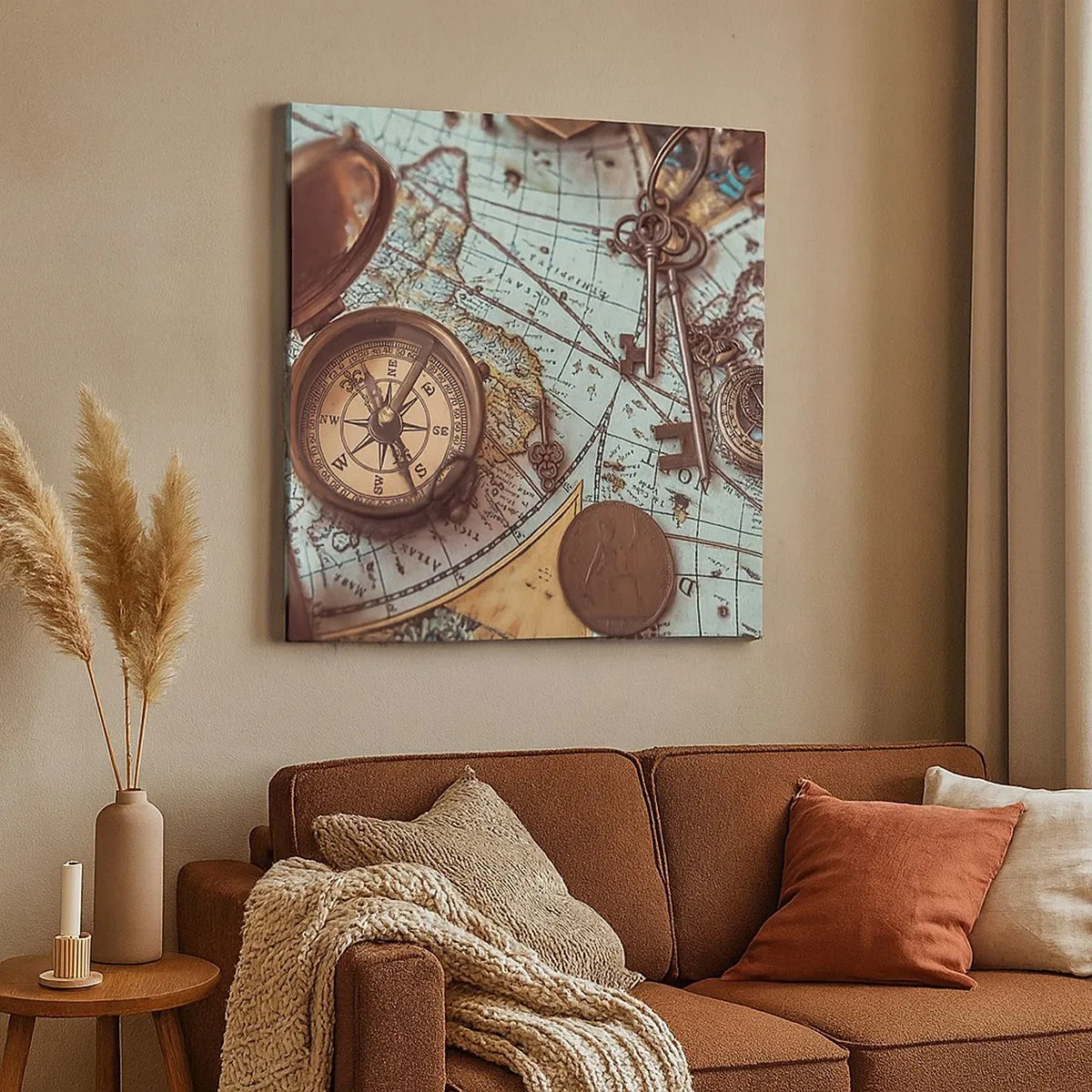 Canvastavla - Bild på duk - För äventyrare - 30x30 cm