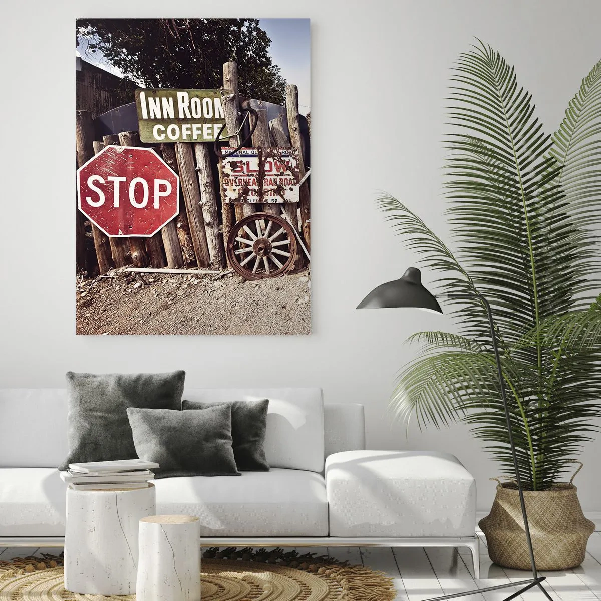 Glastavla - Bild på glas - Och tiden står stilla - 80x120 cm