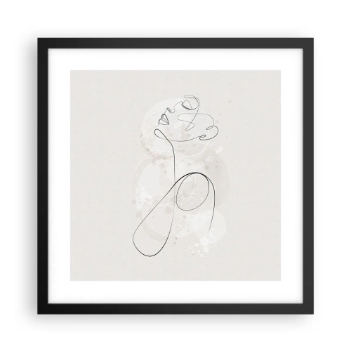 Affisch i svart ram - Skönhetens spiral - 40x40 cm