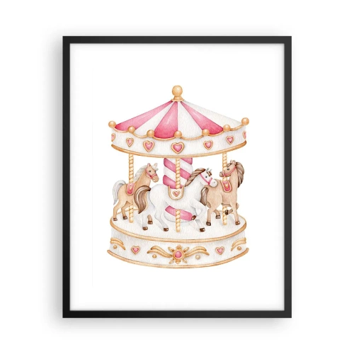 Affisch i svart ram - Barndomens ljuva värld - 40x50 cm