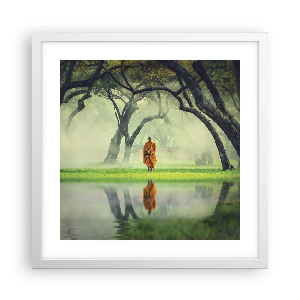 Affisch i vit ram - På väg till upplysningen - 40x40 cm