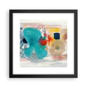 Affisch i svart ram - Ett färgglatt spel - 30x30 cm