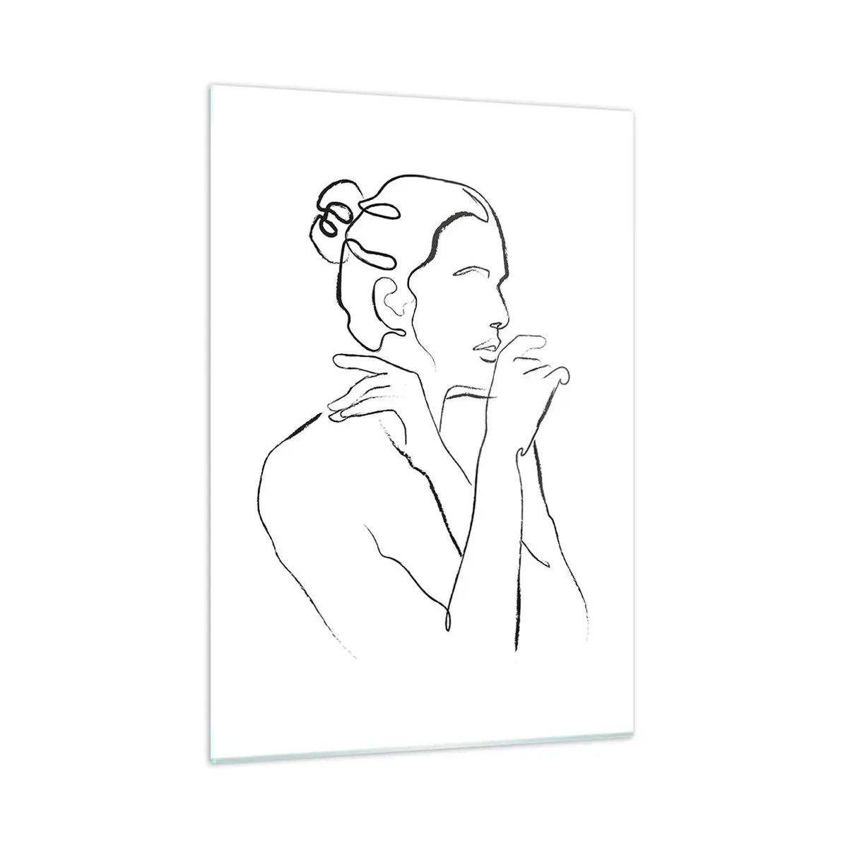 Glastavla - Bild på glas - Akten: ett sensuellt mysterium - 50x70 cm