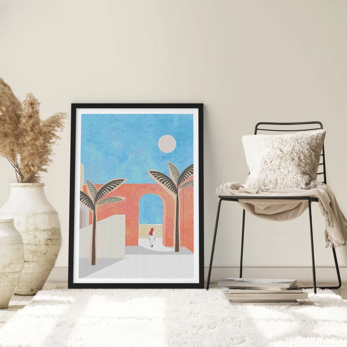 Affisch i svart ram - En arabisk dag - 70x100 cm