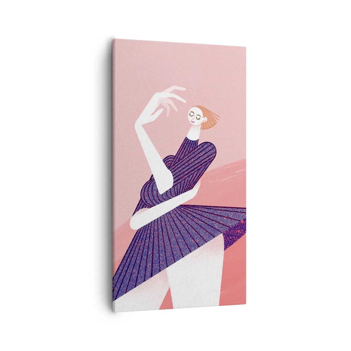 Canvastavla - Bild på duk - Med dansande steg - 55x100 cm