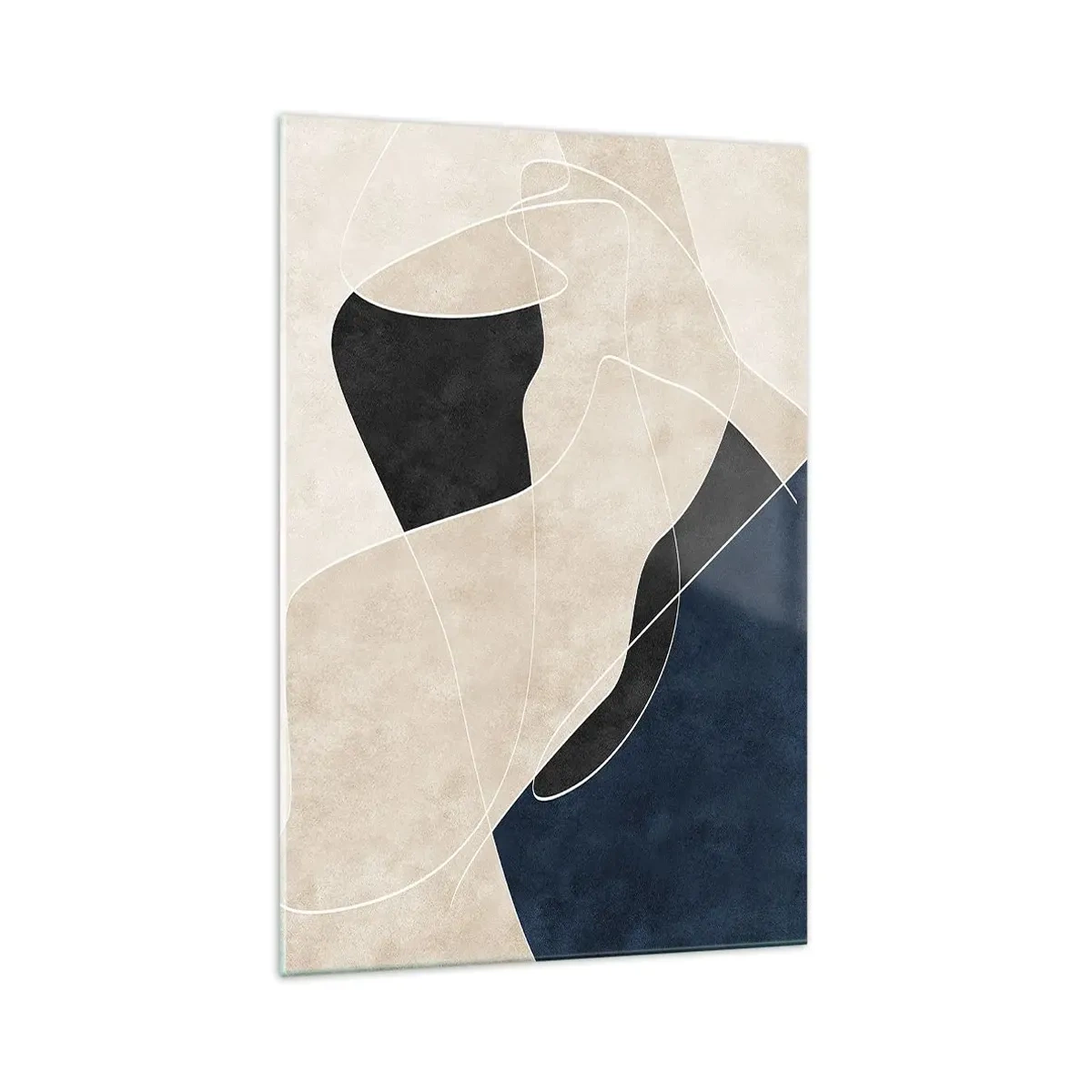 Glastavla - Bild på glas - Abstrakt komposition - färgkontrast - 70x100 cm