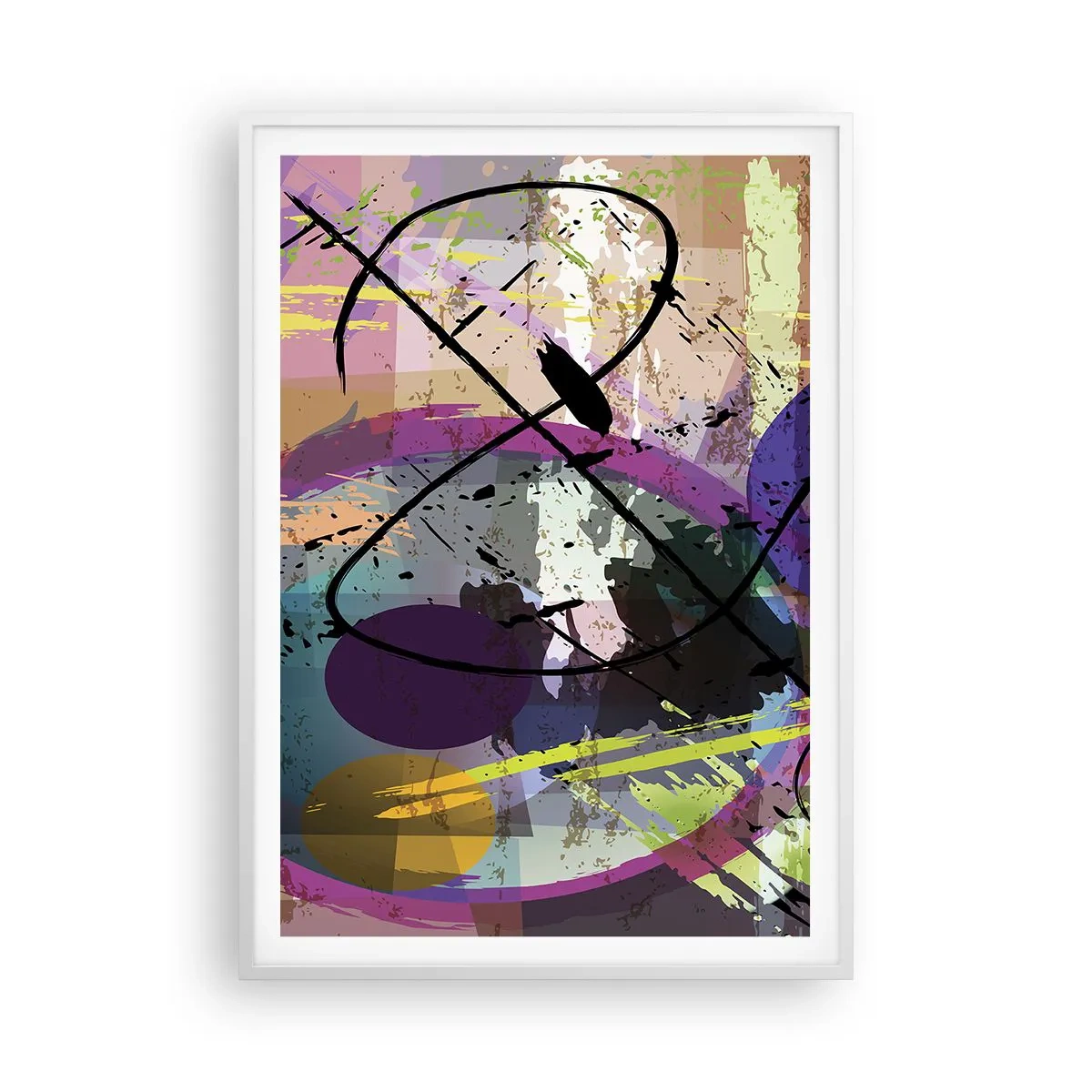 Affisch i vit ram - Rakt fram eller runt - 70x100 cm