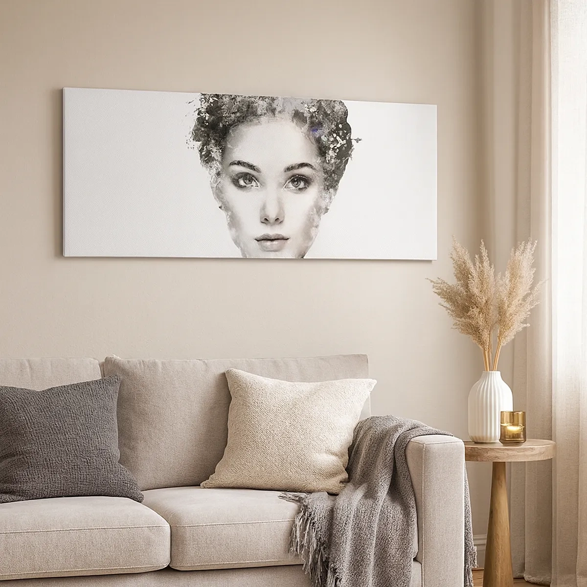 Canvastavla - Bild på duk - Väldigt stilig porträtt - 30x30 cm
