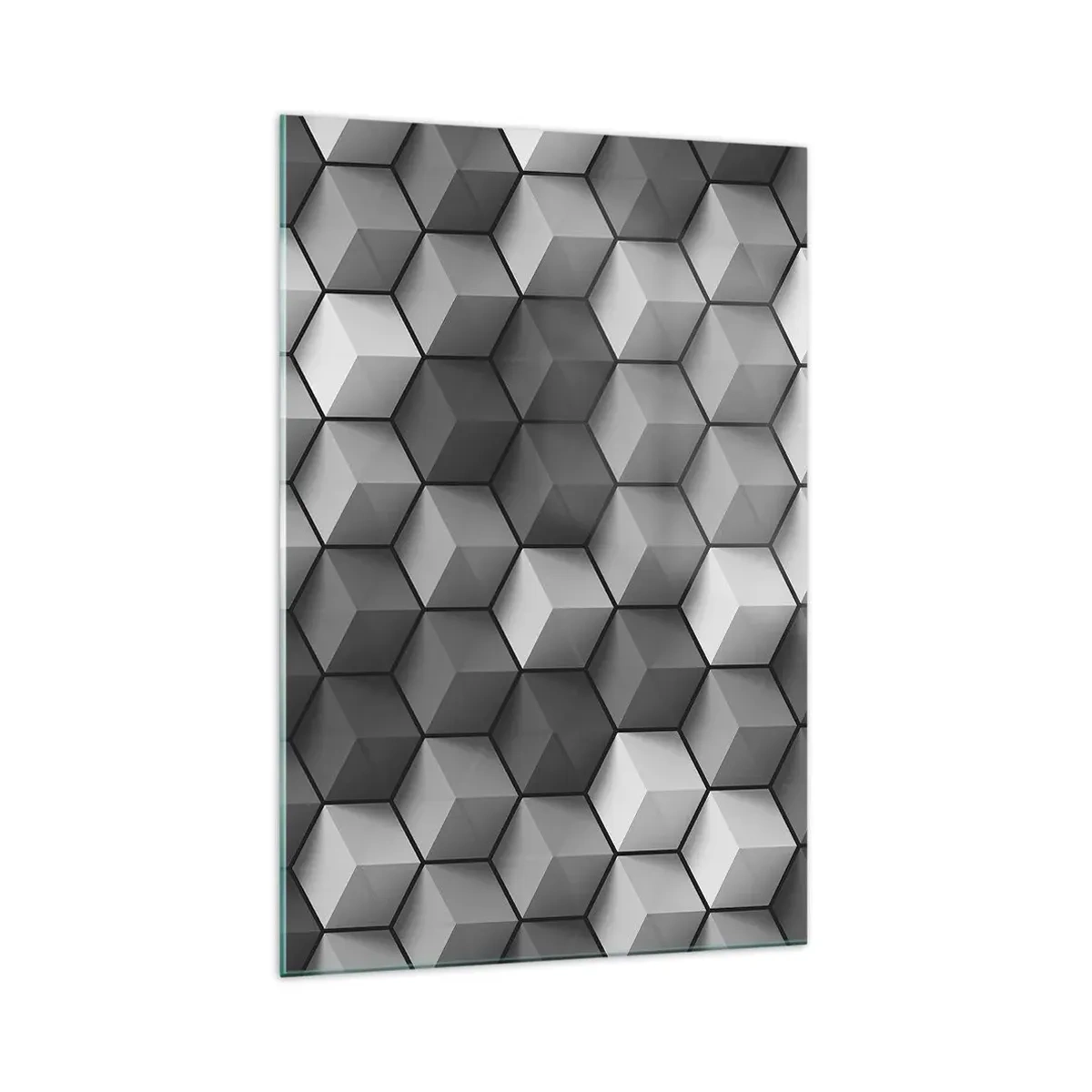 Glastavla - Bild på glas - Kubistiskt pussel - 70x100 cm