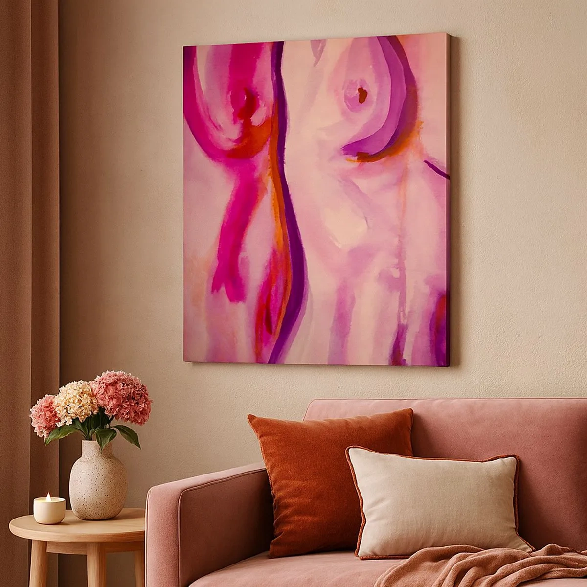Canvastavla - Bild på duk - Ode till kvinnlighet - 30x30 cm