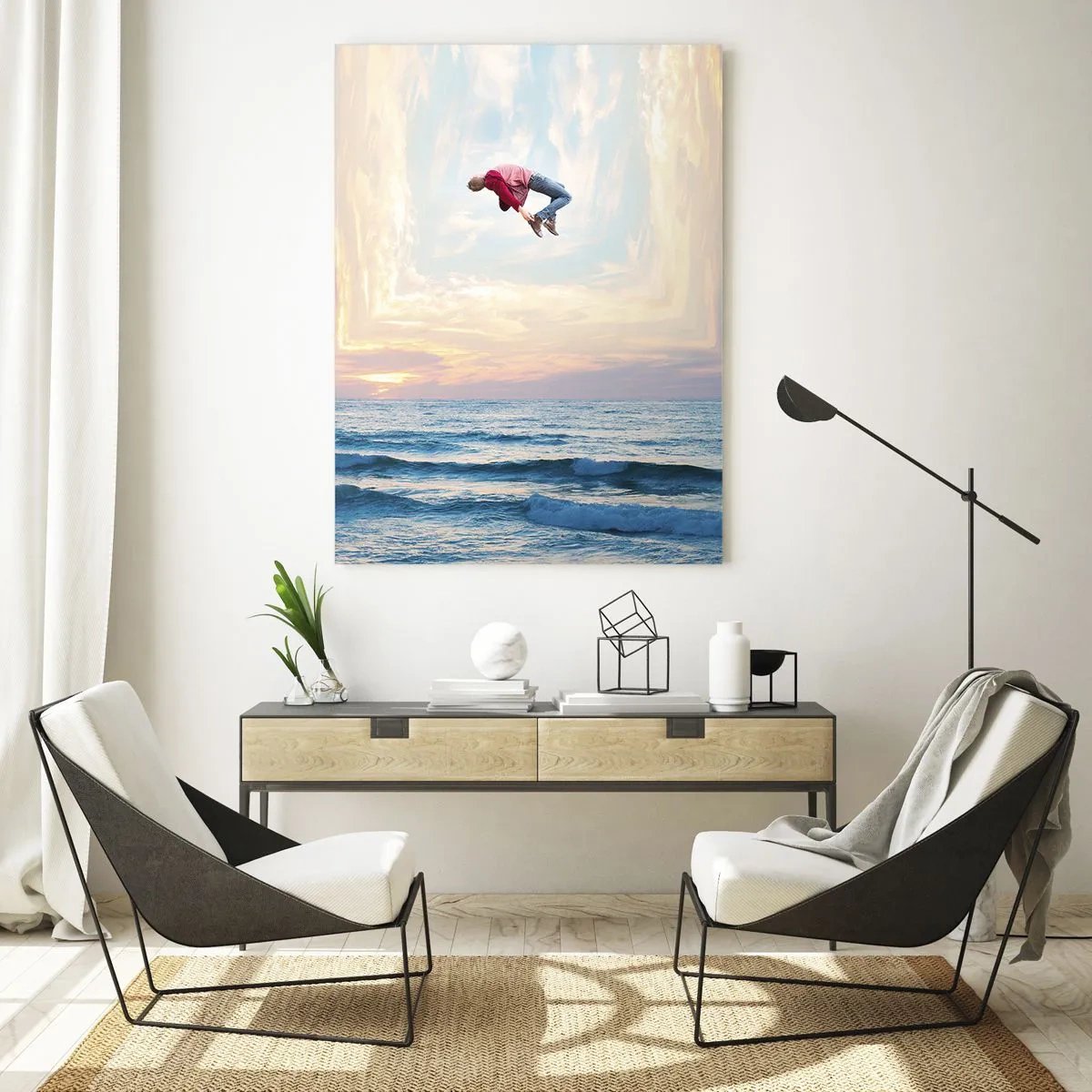 Glastavla - Bild på glas - Till en annan dimension - 50x70 cm