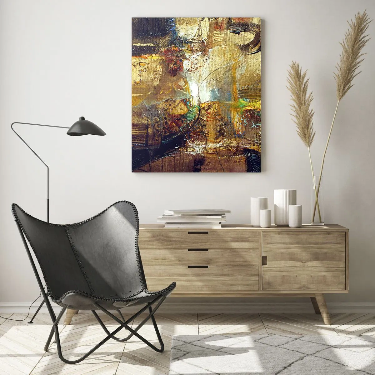 Glastavla - Bild på glas - Kallt, varmare, hett - 50x70 cm