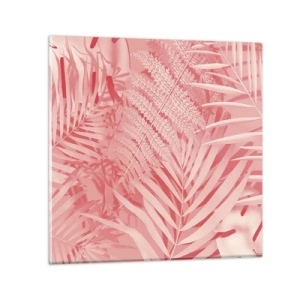 Glastavla - Bild på glas - Rosa koncept - 50x50 cm