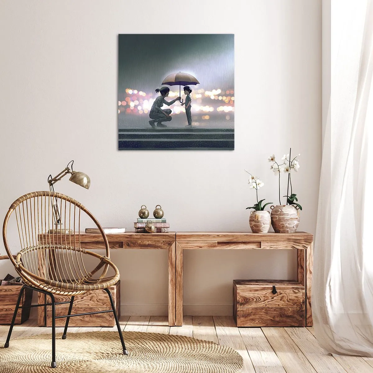 Canvastavla - Bild på duk - Och allt är väl nu - 50x50 cm