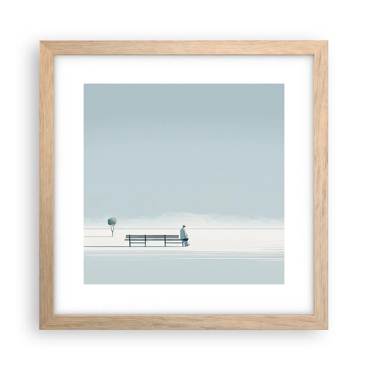 Affisch i ram av ljusek - Ja, jag väntar. - 30x30 cm