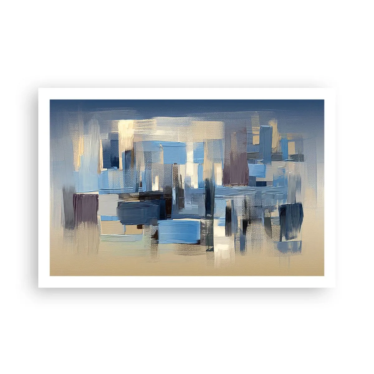 Affisch - Blå konstruktion - 91x61 cm