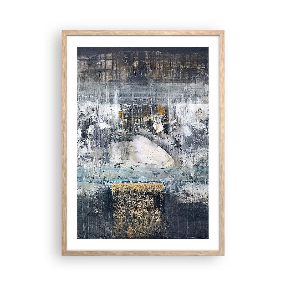 Affisch i ram av ljusek - På is och klumpar - 50x70 cm