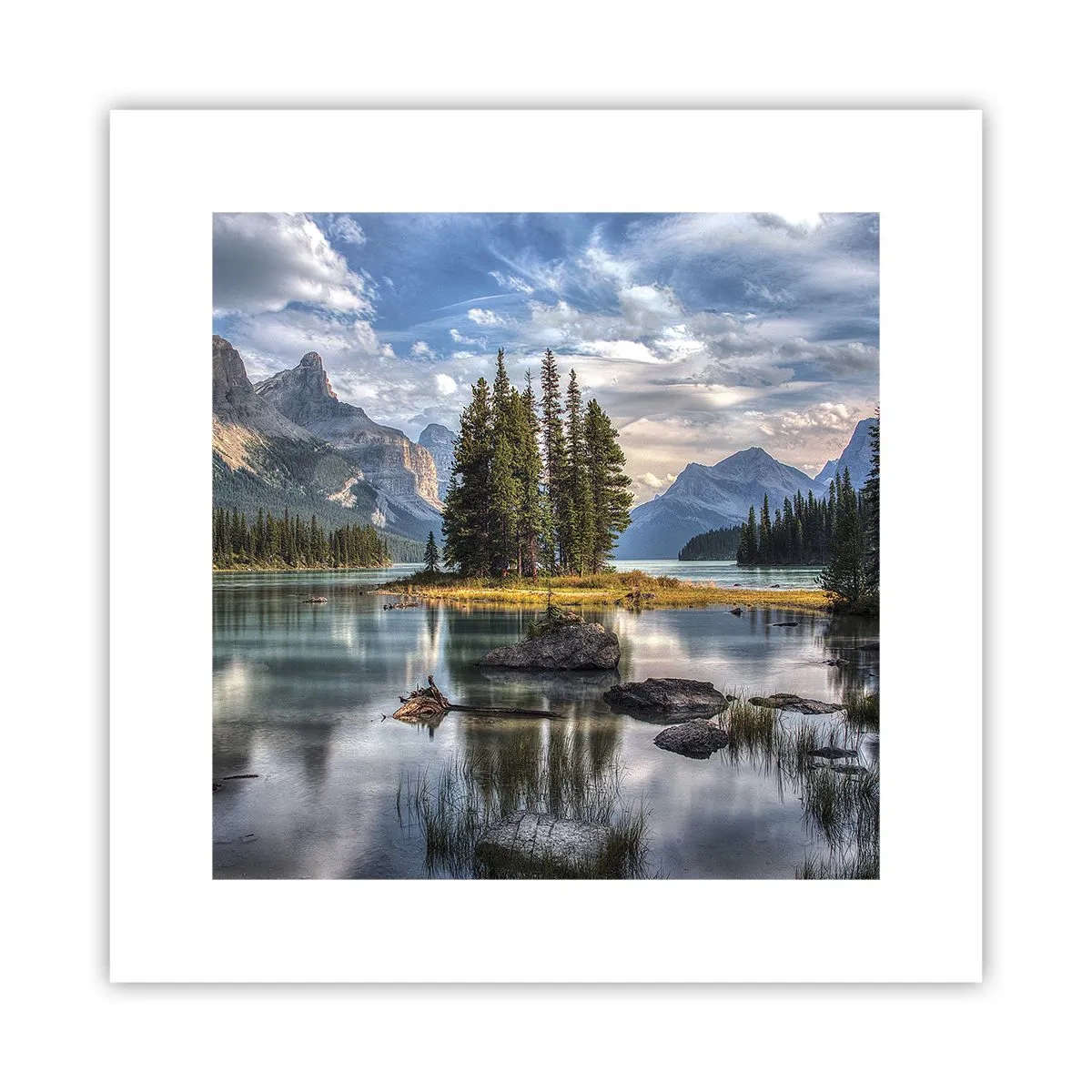 Affisch - Vid stort och rent vatten - 30x30 cm