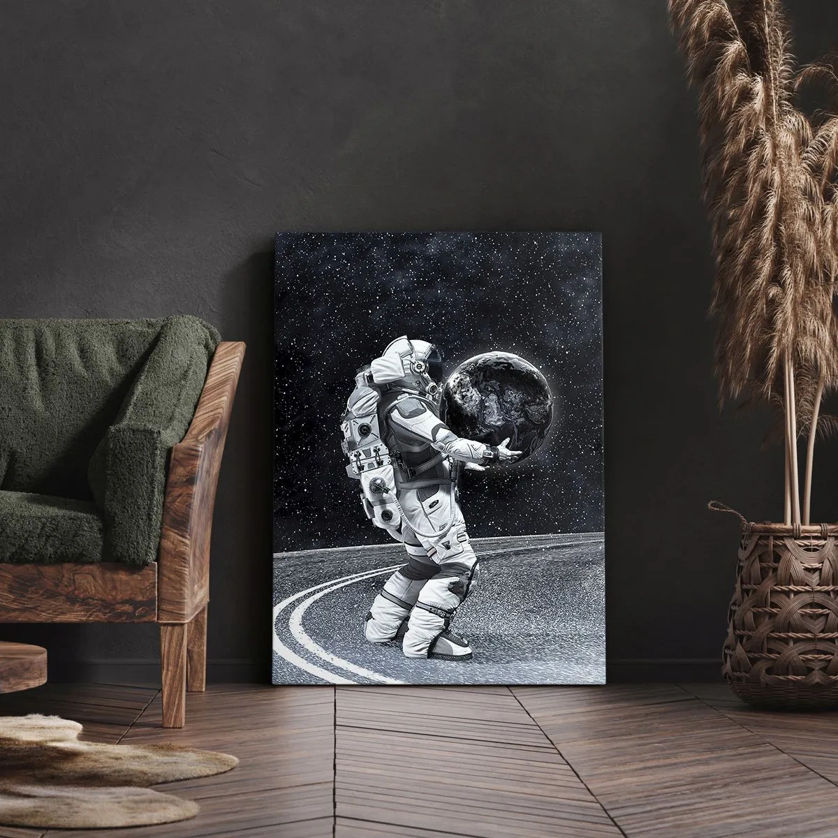 Canvastavla - Bild på duk - På Vintergatan - 45x80 cm