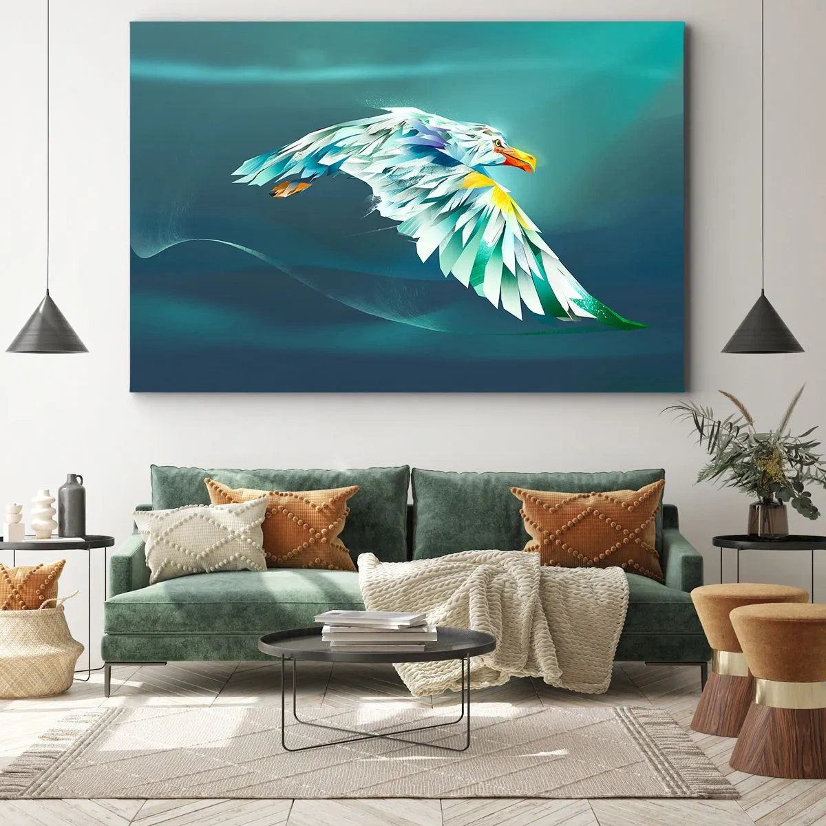 Canvastavla - Bild på duk - Flyg som en örn - 100x70 cm