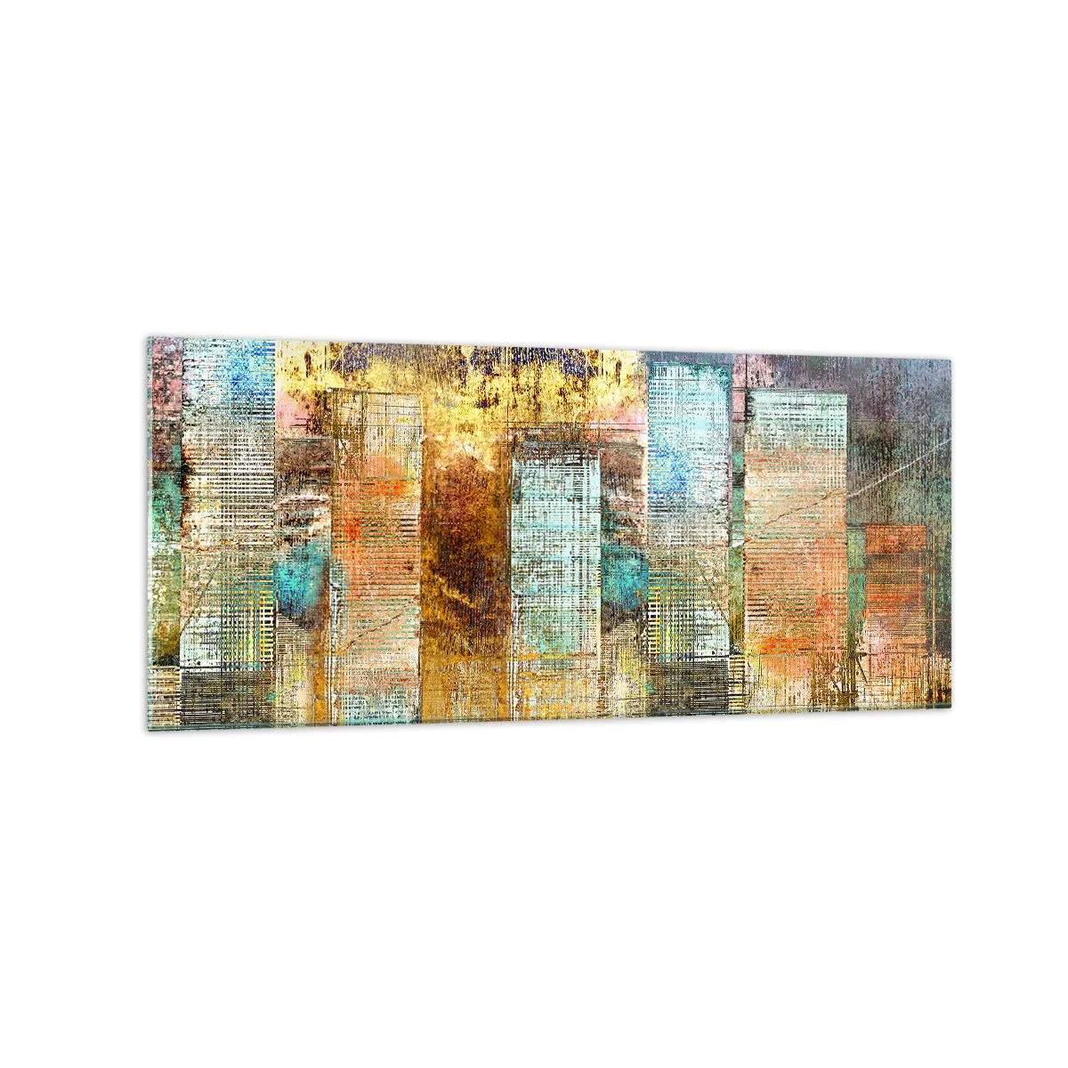 Glastavla - Bild på glas - Solig metropol - 120x50 cm