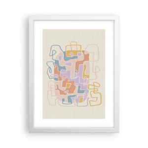 Affisch i vit ram - Labyrint - ett glädjefyllt äventyr - 30x40 cm