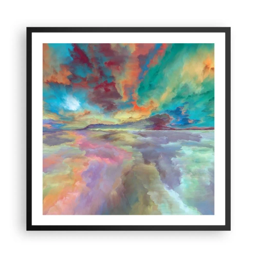 Affisch i svart ram - Två himlar - 60x60 cm