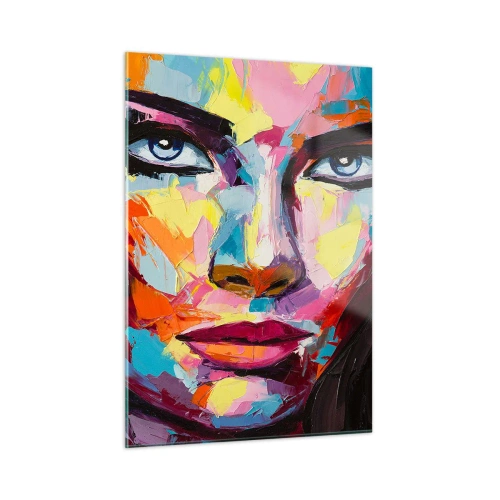 Glastavla - Bild på glas - Själen är också färgglad - 50x70 cm