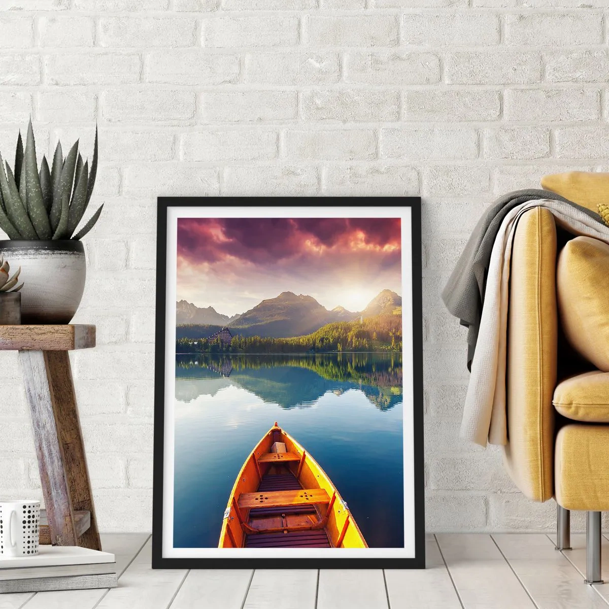 Affisch i svart ram - Ingenting mot naturen - 30x40 cm