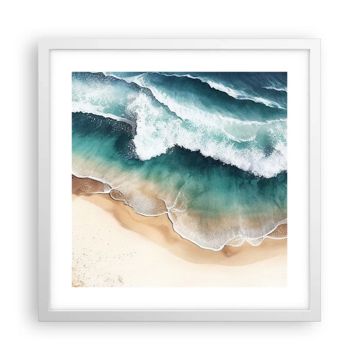 Affisch i vit ram - Ett evigt möte - 40x40 cm