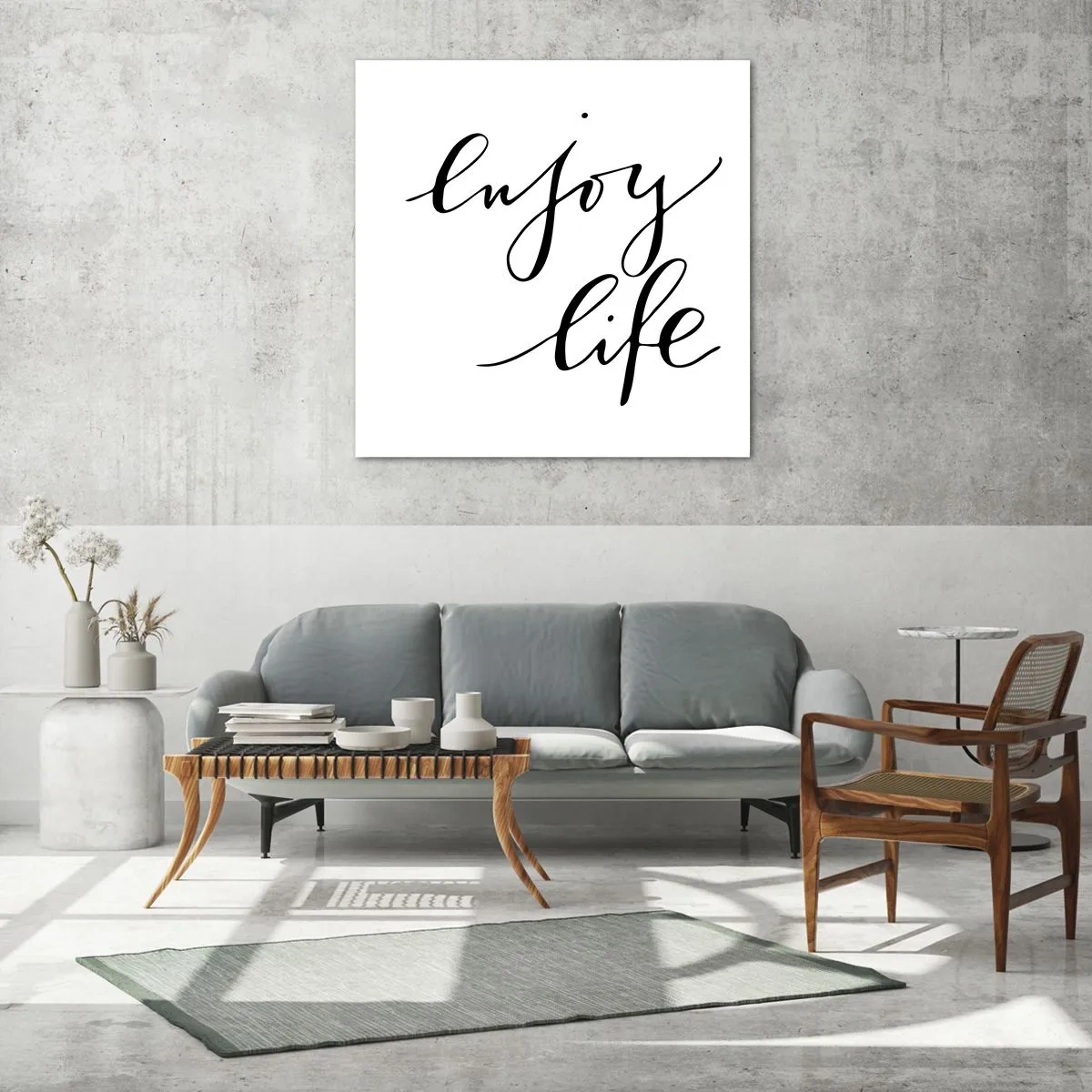 Glastavla - Bild på glas - Ingenting att tillägga… - 60x60 cm