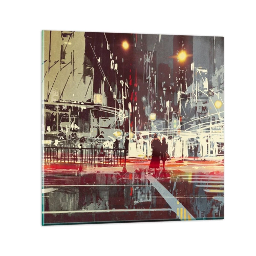 Glastavla - Bild på glas - Storstads passage - 30x30 cm