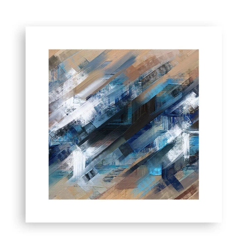 Affisch - På en blå sluttning - 30x30 cm
