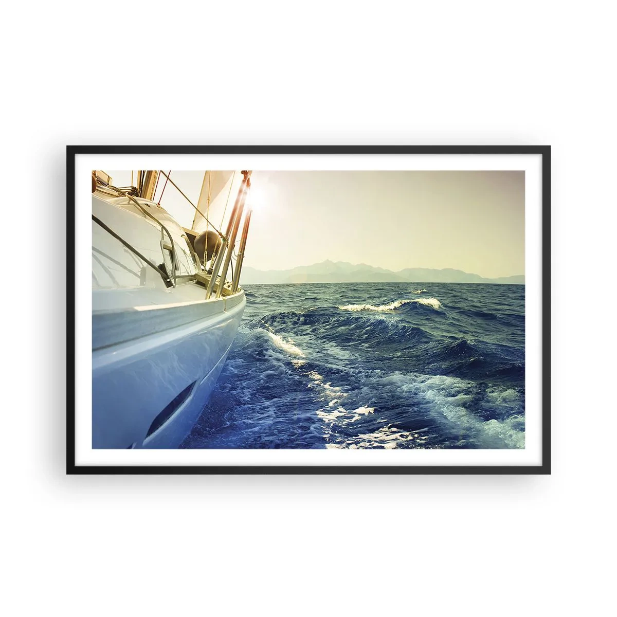 Affisch i svart ram - Mot äventyret - 91x61 cm