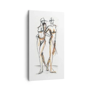 Canvastavla - Bild på duk - Charmens studie - 45x80 cm