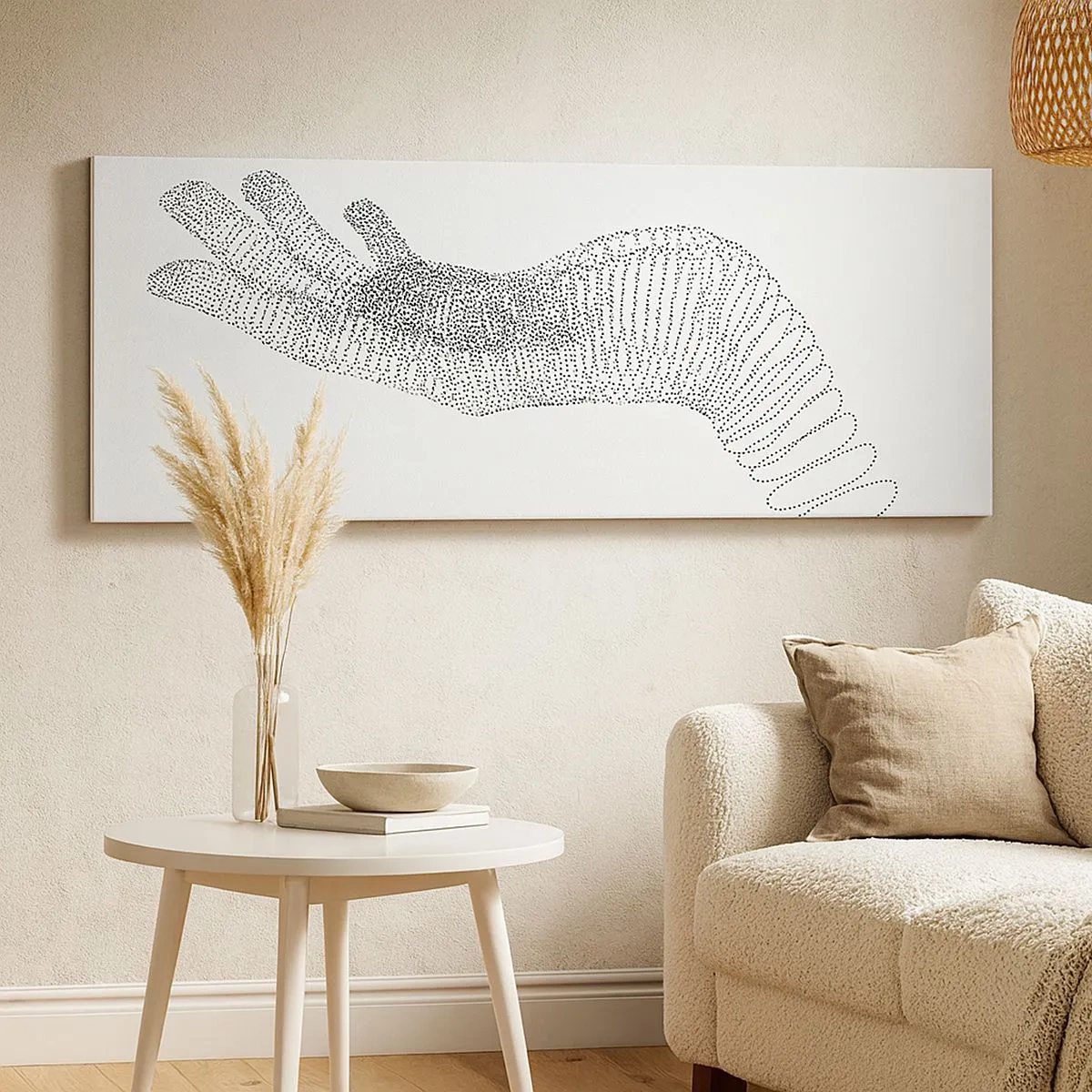 Canvastavla - Bild på duk - En spänstig hand - 100x40 cm