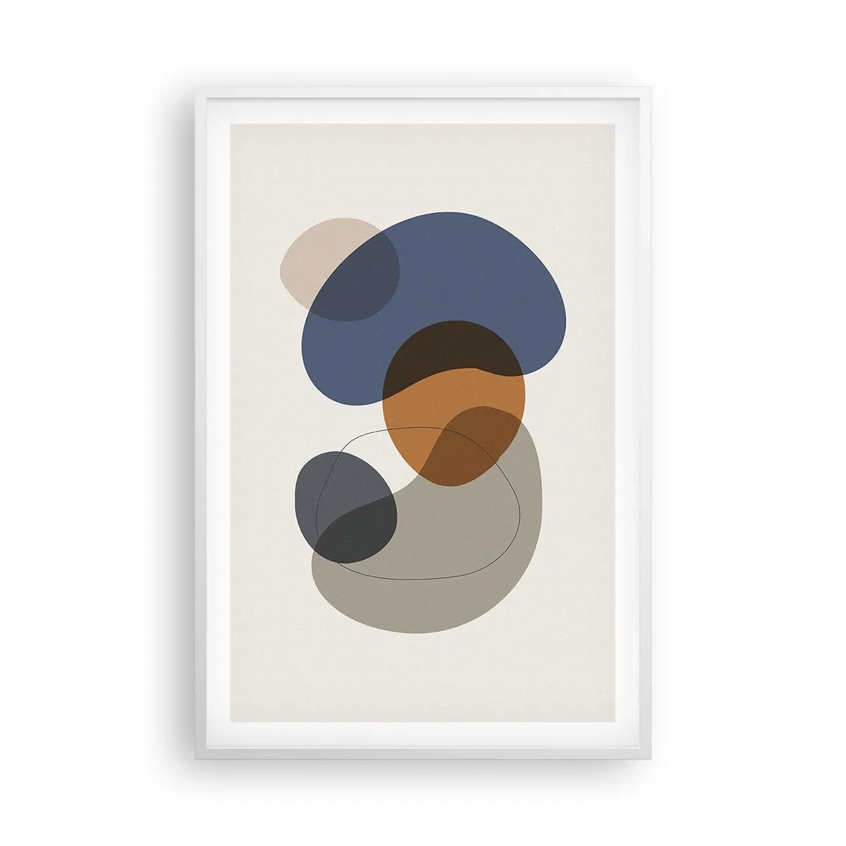 Affisch i vit ram - Färgernas droppar - 61x91 cm