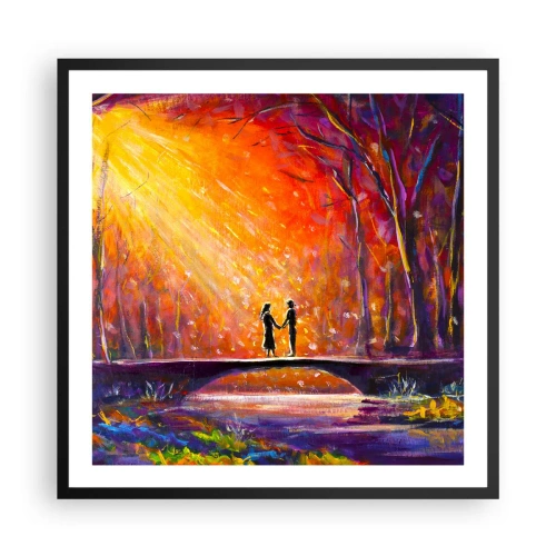 Affisch i svart ram - Himlen älskar också dem - 60x60 cm