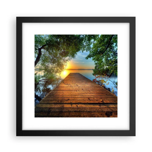 Affisch i svart ram - Sakta ner, sätt dig - 30x30 cm