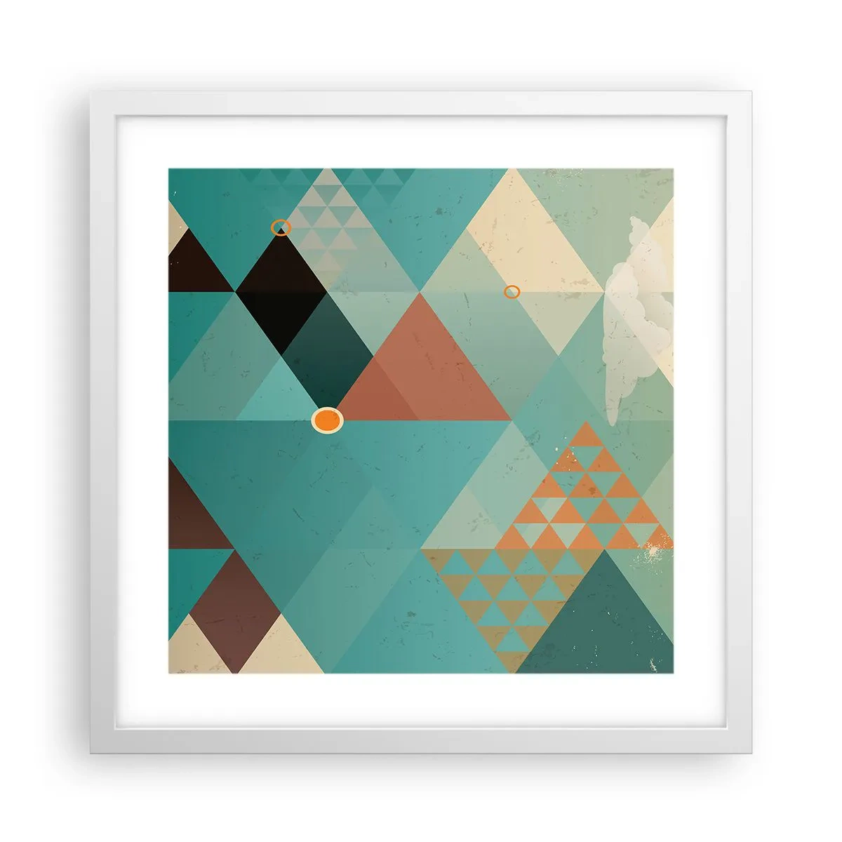 Affisch i vit ram - Mångfaldens enighet, enighetens mångfald - 40x40 cm