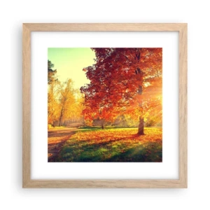 Affisch i ram av ljusek - Rött är vackert - 30x30 cm