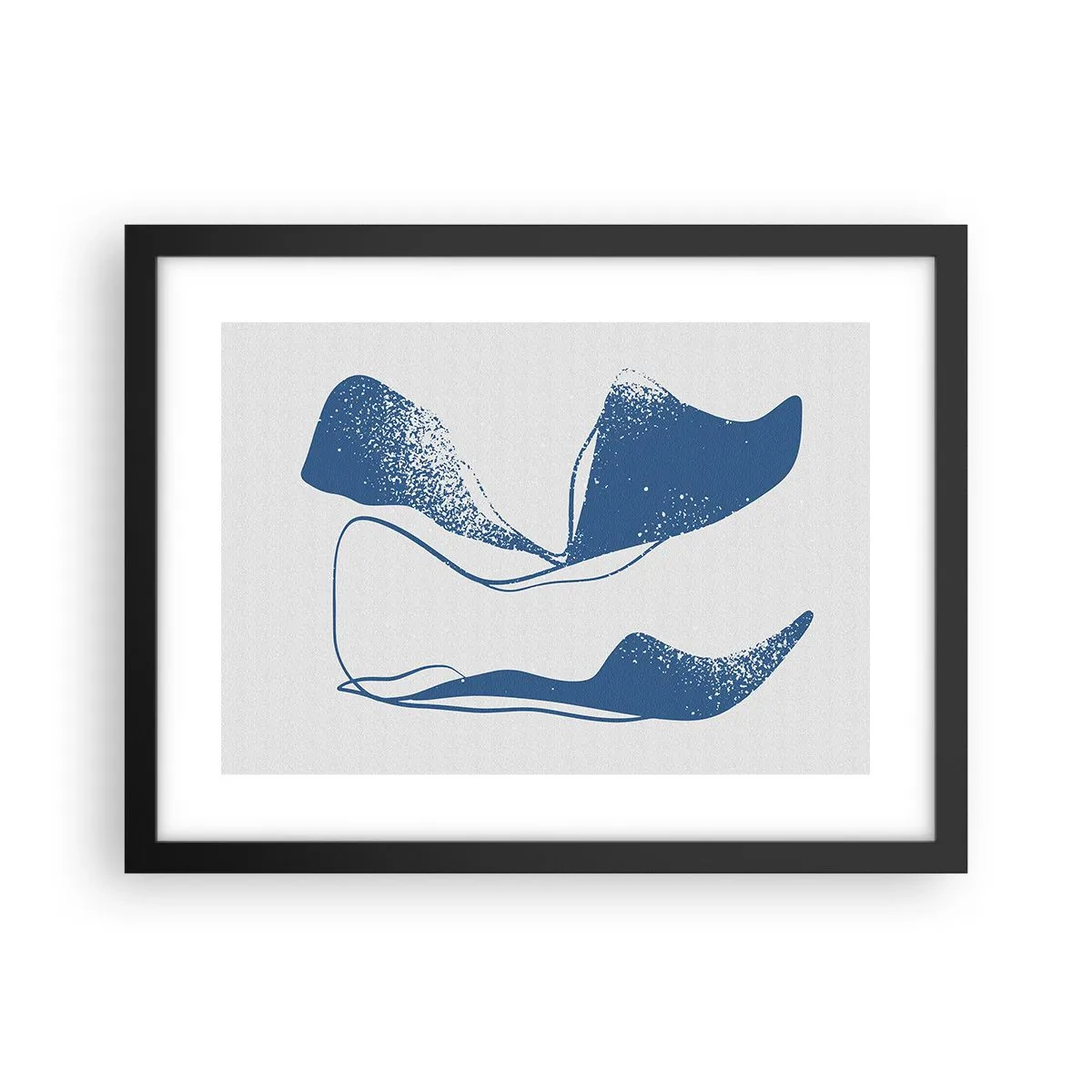 Affisch i svart ram - Bevingad abstraktion - 40x30 cm