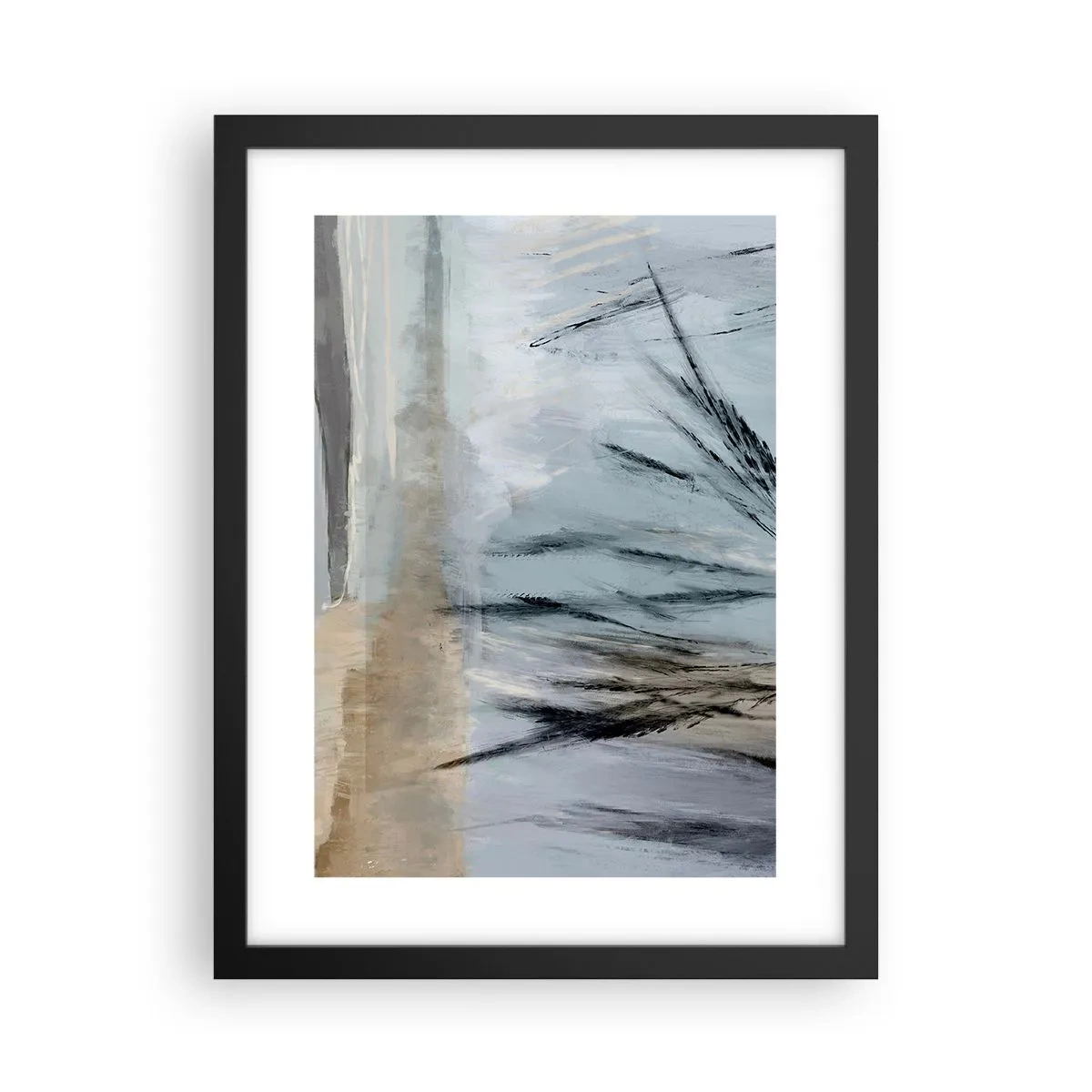 Affisch i svart ram - Vinterfält - 30x40 cm
